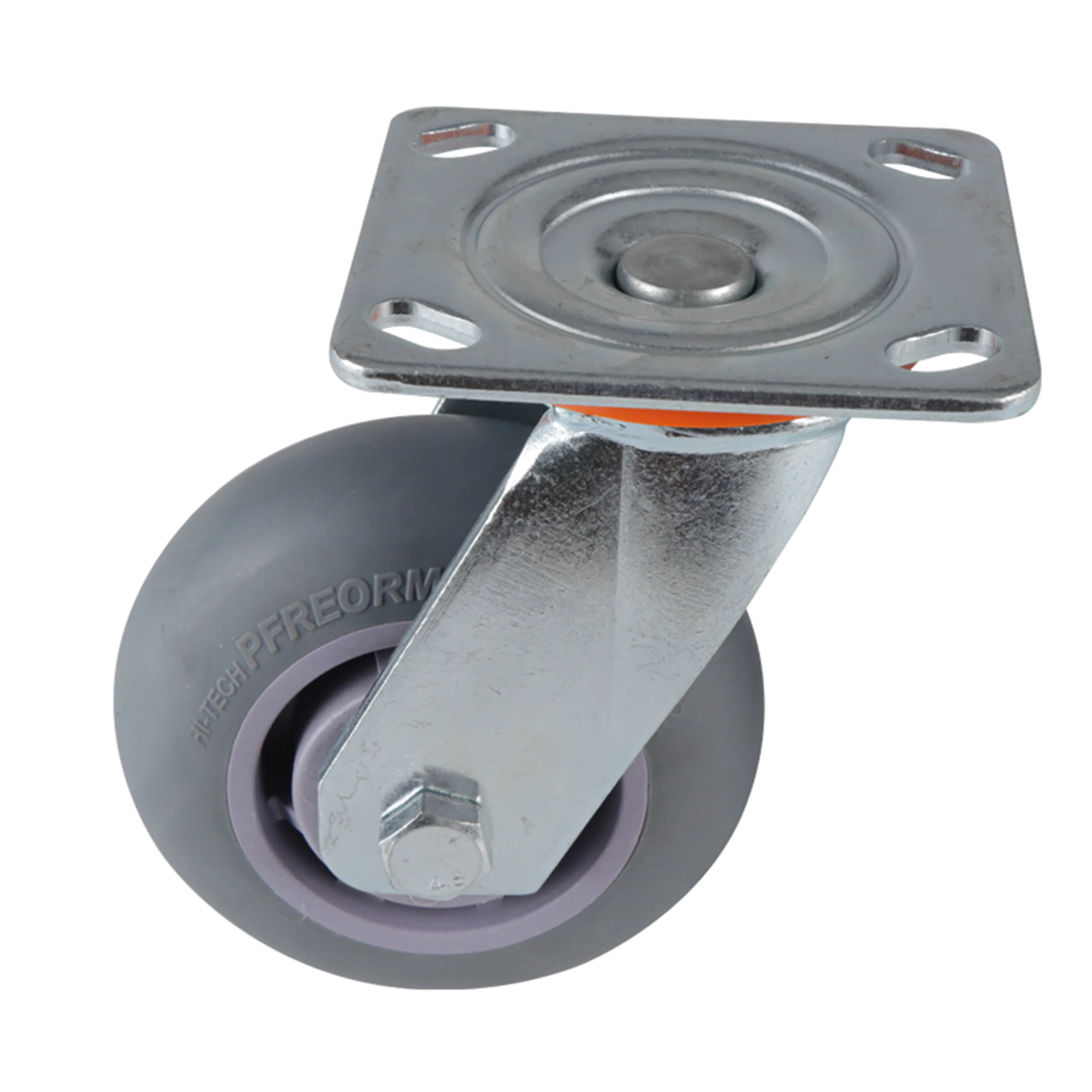 Industrial Accessories 360 Degree Rotation Low Noise Furniture Wheel Trolley Caster Heavy Duty Grey TPR Casters 4 5 6 8 Inch