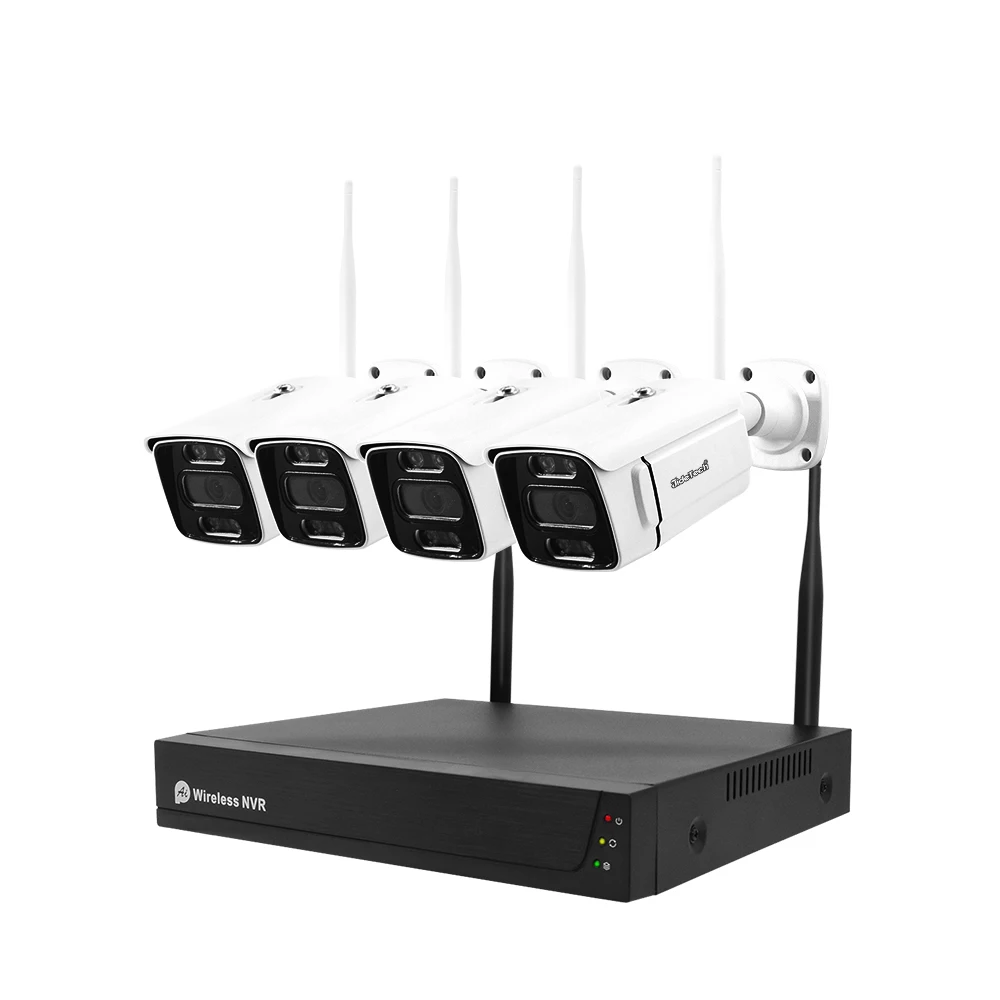 JideTech 3MP домашняя беспроводная камера 4ch система видеонаблюдения