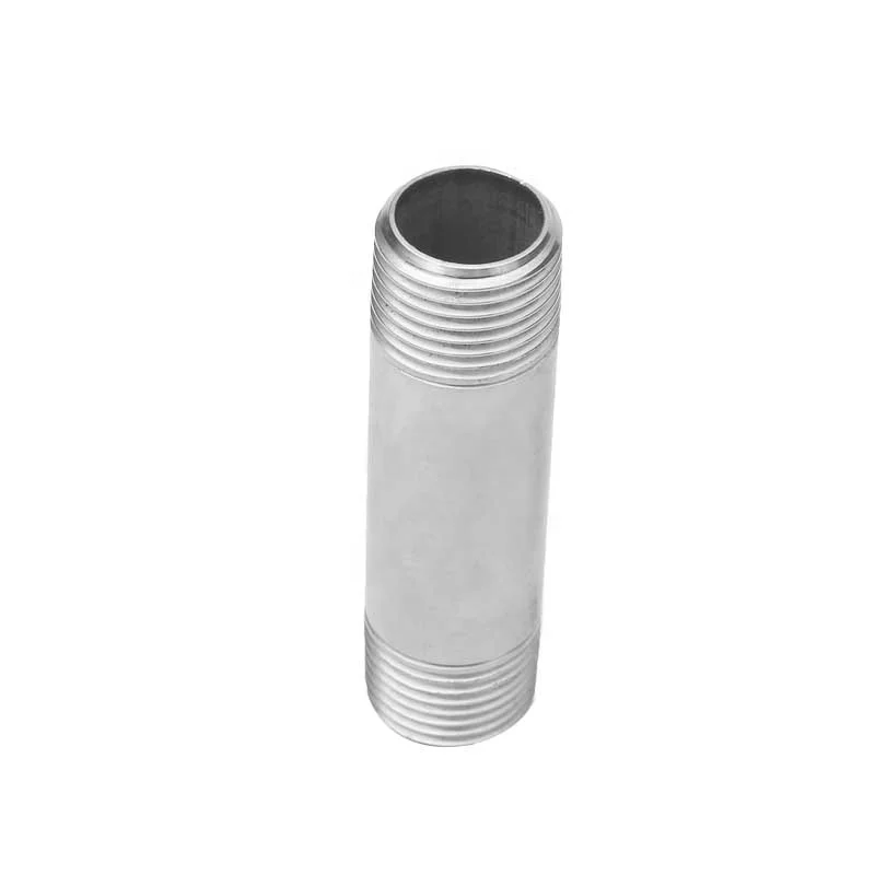 304 L100 stainless steel extended double head external wire joint with high-pressure resistance extended sandblasted surface