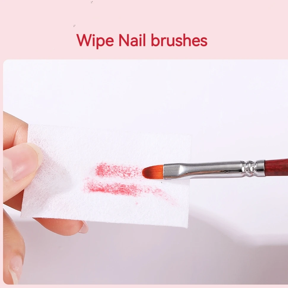 Factory Wholesale Customized White Nail Polish Remover Wipe Cotton nail wipes Pink Nail Wipes