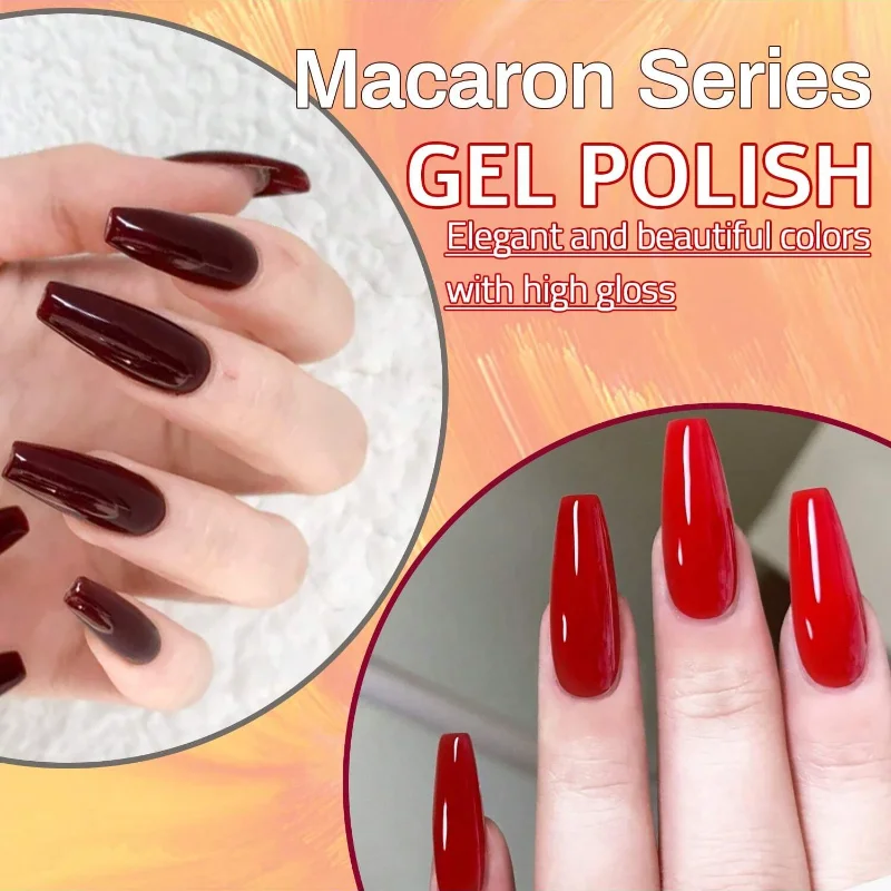 XEIJAYI 2Pcs Red Gel Nail Polish Set Light Deep Red Gel Polish Soak Off LED Set Nail Art Starter Manicure Salon DIY at Home