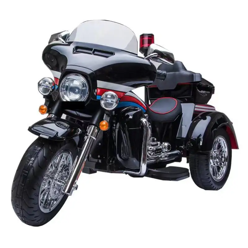 Well  Big Front And Wide Tires Police  Children Electric Toy Motorcycle