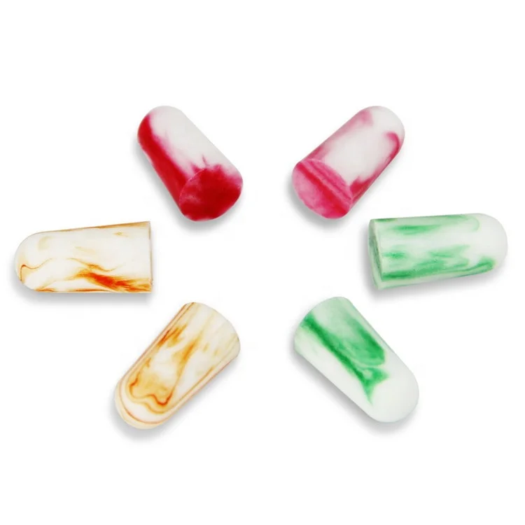 WEJUMP 36dB PU Colorful Slow Rebounded Soundproof Ear Plugs Ear Protector Individually Wrapped Earplugs