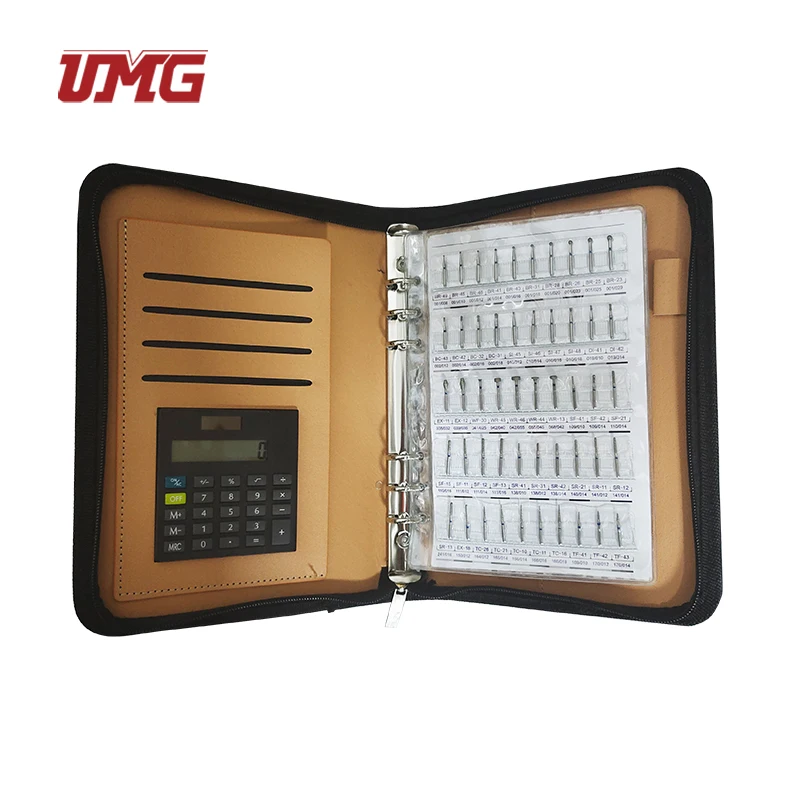 High-Speed Dental Diamond Burs Sample Demonstration Book with Calculator Dental Consumables