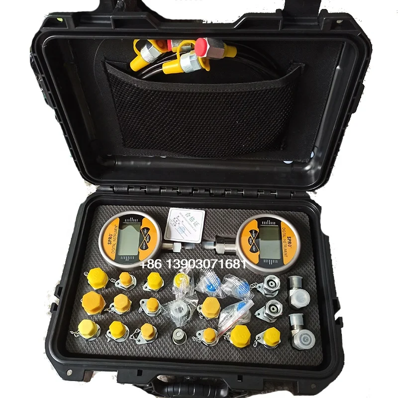 Hydraulic Hammer  XZTK-70MD Pressure Test Gauge Diagnostic Tool Adapter Precision Digital Pressure Gauge 0-60 Mpa