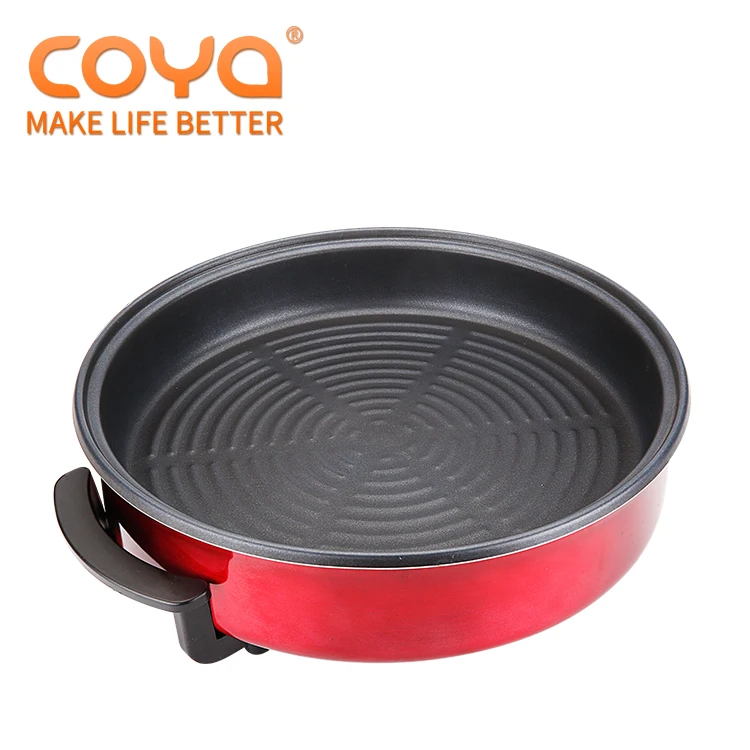 
Portable multi-function non stick coating round electric pizza pan 42cm for home use 