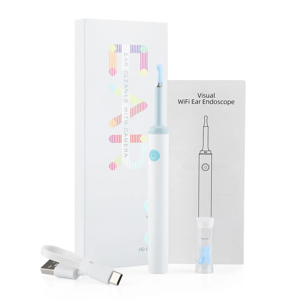 Wifi Smart Visual Ear Pick 4mm 1080P HD Camera with iOS and Android Ear Otosocpe Earwax Remover Endoscope Cleaner