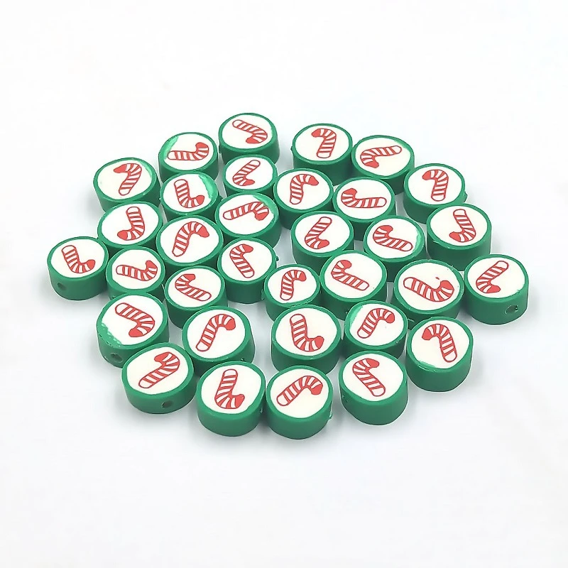 XuQian Mixed Christmas Themed Polymer Clay Spacer Beads for DIY Bracelet Necklace Jewelry Making Accessory