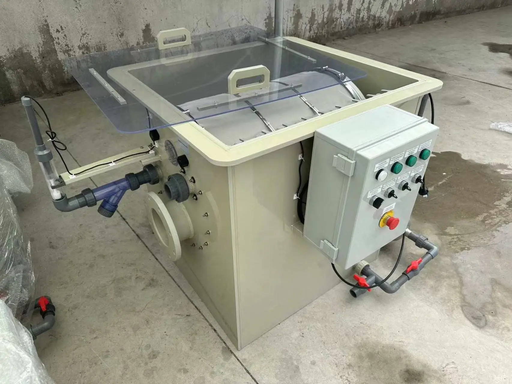 homeuse fish farm Small capacity 75um Rotary Drum Filter