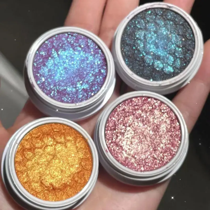 cosmetics makeup vegan multichrome eye shadow palette private label 26 mm glitter chameleon duochrome eyeshadow