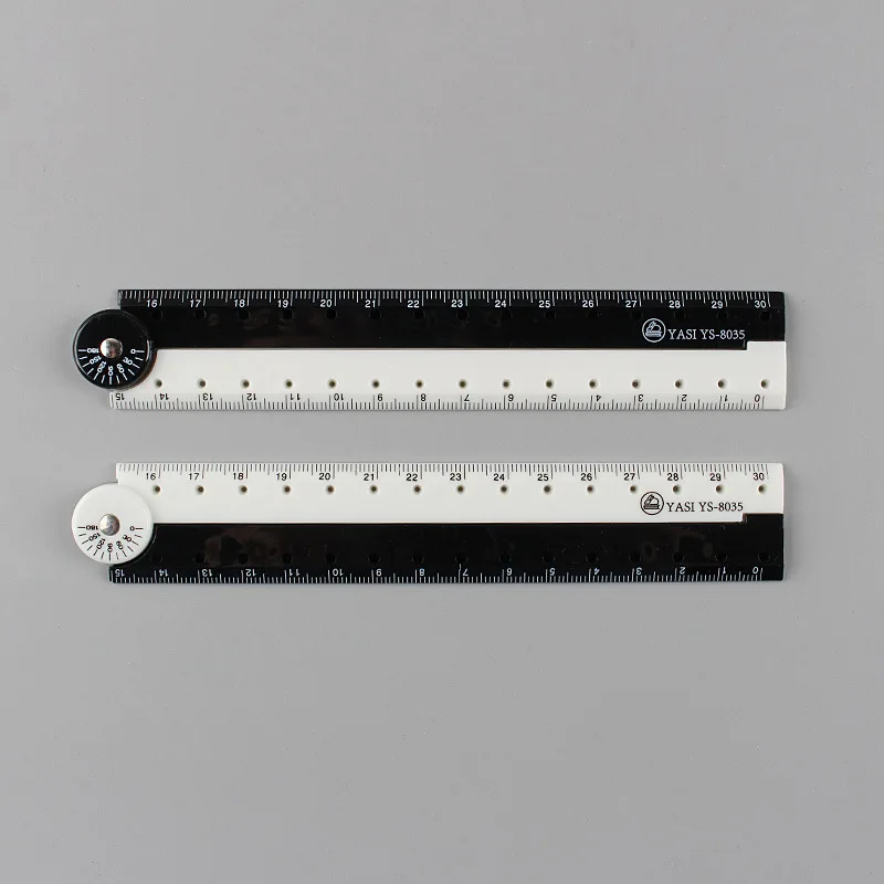 New Simple Foldable Rulers Plastic Ruler Creative Stationery Ruler 30cm