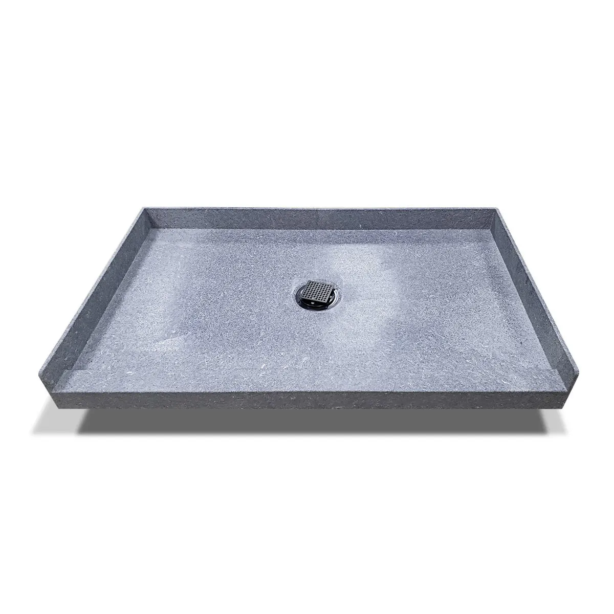 60 x 32 inch Shower Ready to Tile Pan with SMC Shower Tray Center Drain, Single Threshold Alcove Shower Pan Base for Bathroom