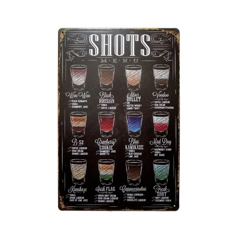 
Retro Metal Tin Signs Wholesale Art Wall Decoration House Cafe Bar Vintage Plaque 