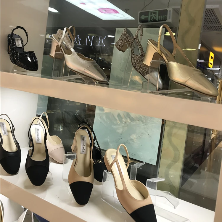 New arrivals 2020 slip on PU leather women high heel shoes