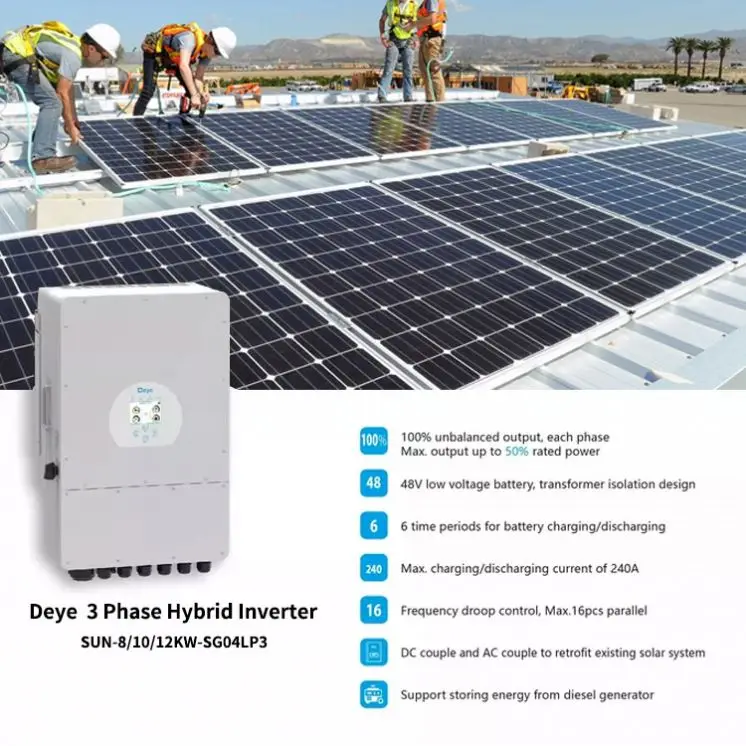 Солнечный инвертор Deye sun-10k-sg04lp3-eu 48 В 10000 Вт для домашней системы