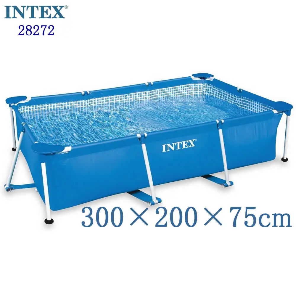 INTEX 28272 3m rectangular metal plastic swimming pool piscine gonflable