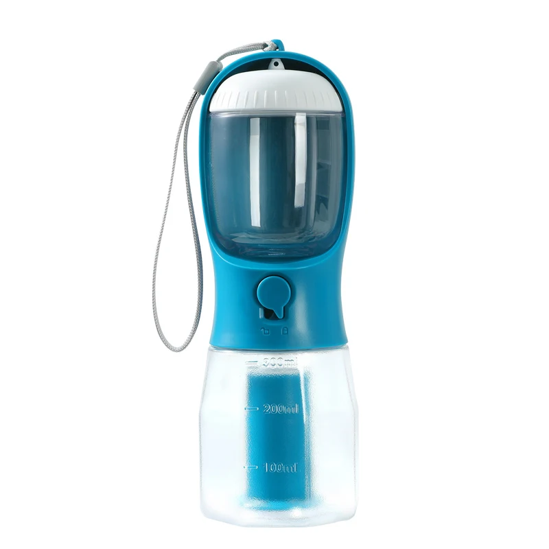 Best Selling 3 in 1  Portable Dog Water Bottle with Food Container Multifunctional Wholesale Pet Supplies Made of Plastic
