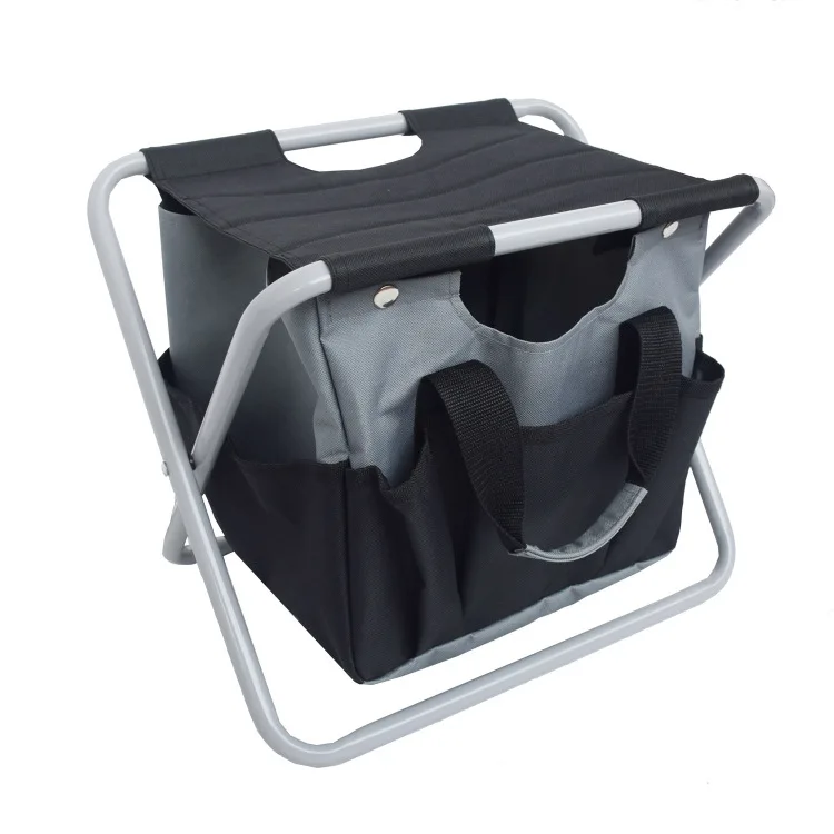 OEM Amazon Best Selling Garden Seat Folding Gardening Stool with Gardener Bag
