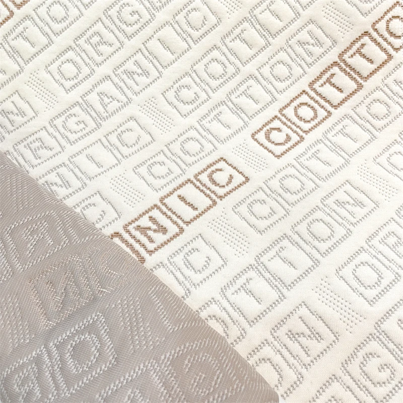 Anti-pilling Eco-friendly Knit Organic Cotton Mattress Fabric mattress cover organic Jacquard Mattress Fabric
