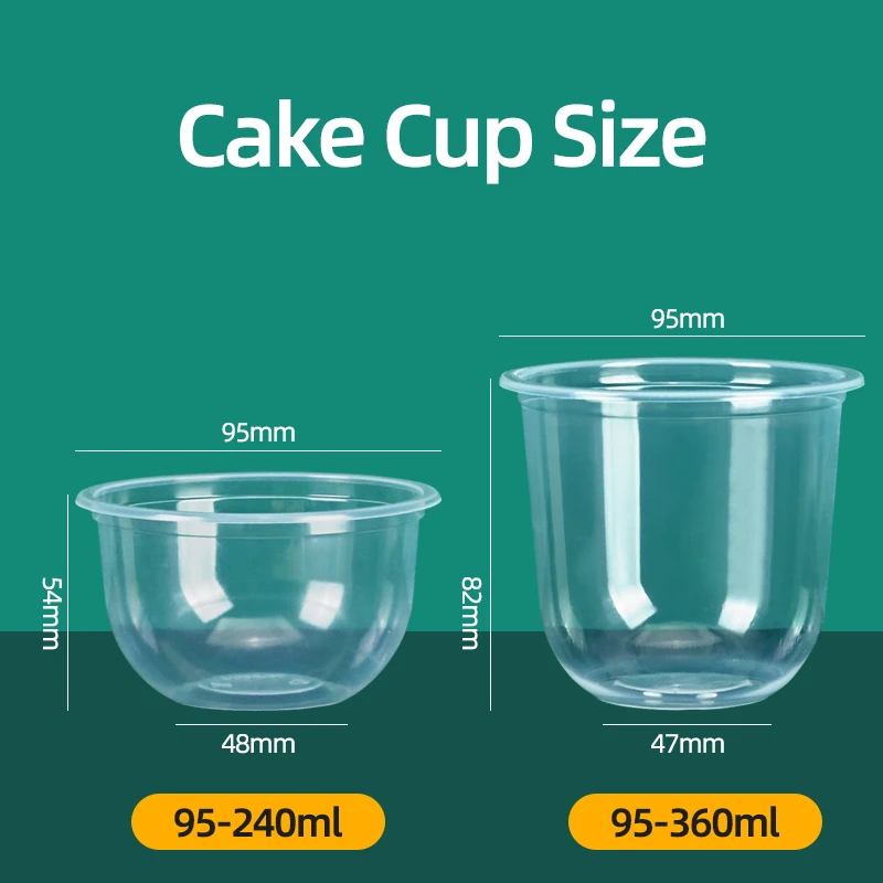 Custom disposable plastic dessert cup yogurt fruit ice cream cup tiramisu container packaging snow cone cake cup with dome lid