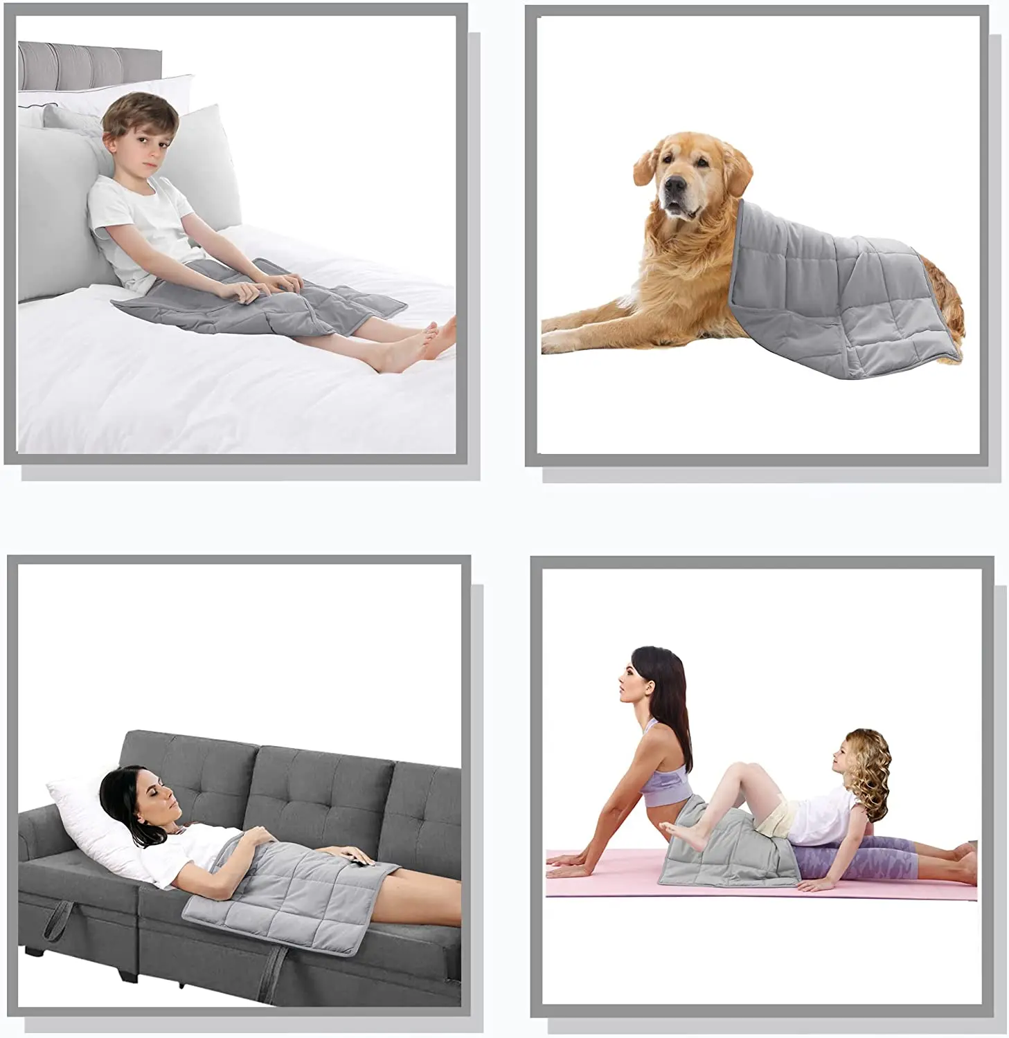 Home textile china Soft Cooling Small Heavy Throw Blanket with Glass Beads Weighted Lap Pad for Kids Adult Pet