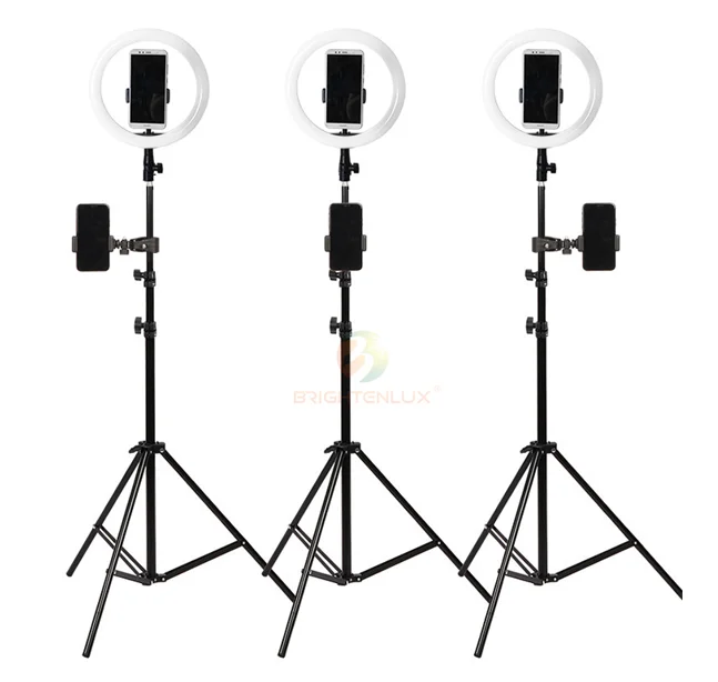 High Quality Wholesale Photographic Selfie Led Ring Light With Tripod Stand For Live Stream Makeup Youtube Video