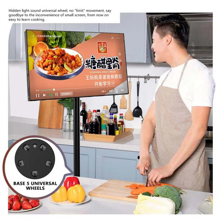 Interactive Smart TV 21.5 Inch Touch Monitor LCD Screen 2K StandbyME Floor Standing with Android 12 WiFi USB Interface