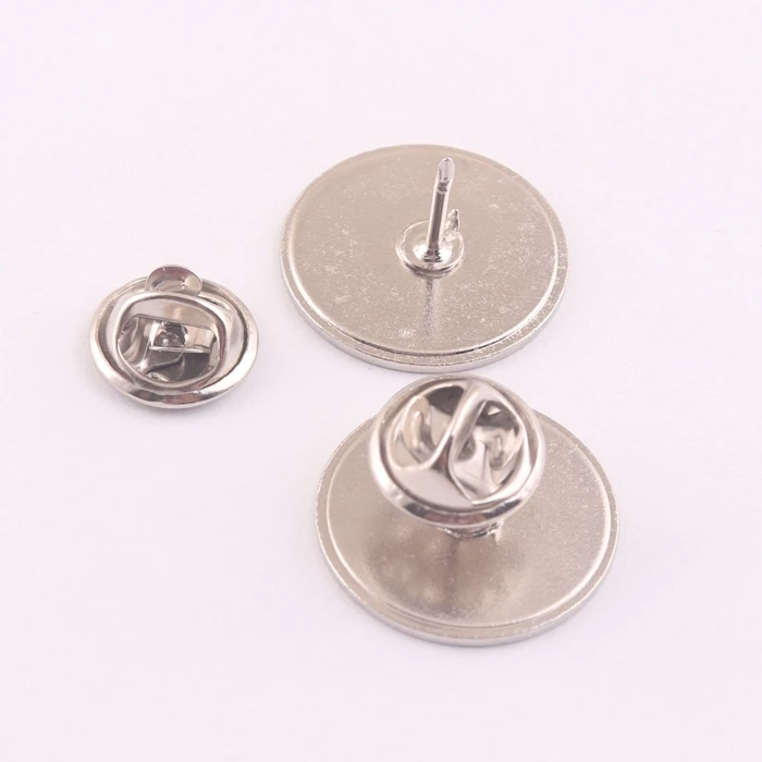 20mm round blank metal badge pin lapel pin with butterfly clutch