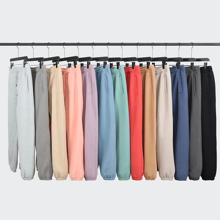 hot selling basic style plain blank tracksuit crewneck sweatshirt elastic waist sweatpants sets two piece unisex