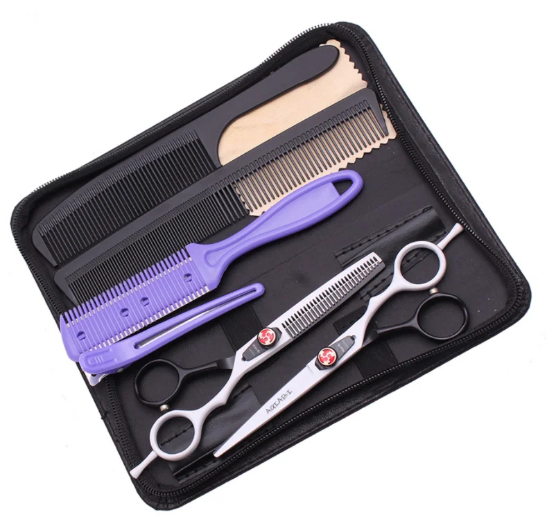 OEM Custom LOGO Professional Hair Cutting Scissors Set Home Hairdressing Scissors Kit