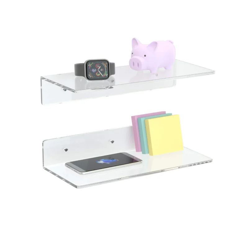 Clear Acrylic Display Floating Shelf Wall Mounted Storage Shelf for TV Antenan (1600501412330)