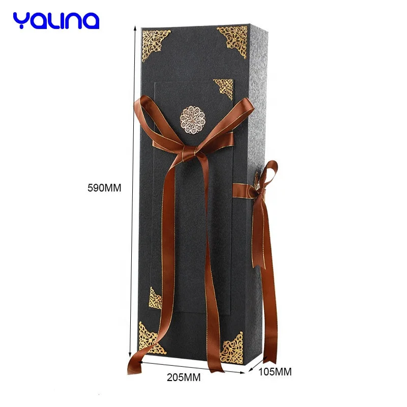 Wine box printed logo folding magnetic cardboard champagne glass bottle packaging boxes rigid gift boxes