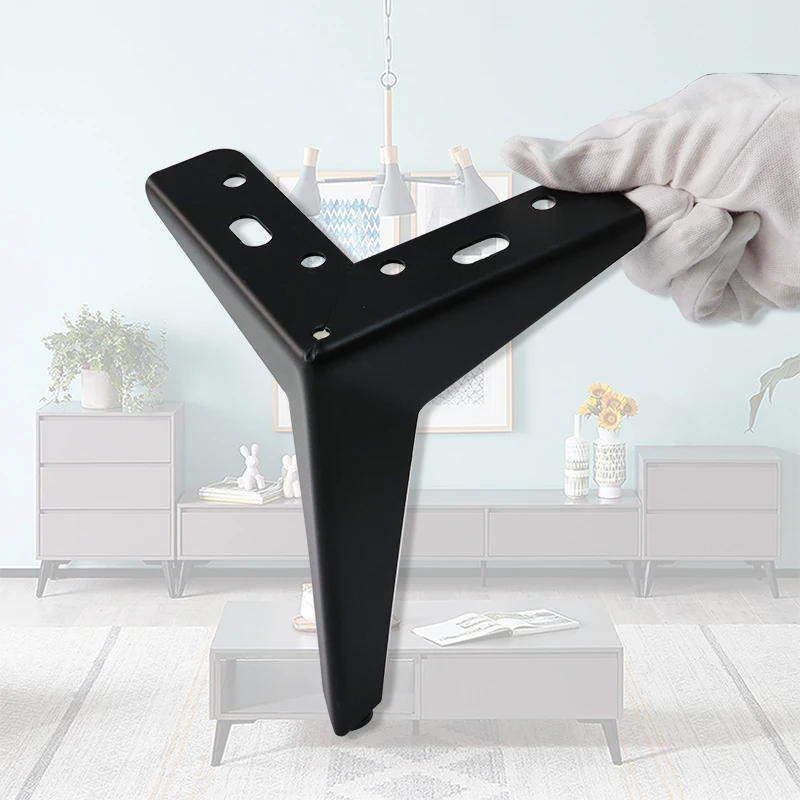 Wholesale Modern Dining Furniture Y Shape Metal Hardware Sofa Leg Metal Leg 13cm Iron Chrome Sofa Legs