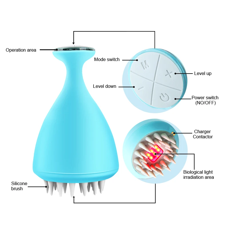 Оптовая продажа аппликатор IPX7 водонепроницаемый вибрационный Силиконовые Электрический светодиодный головы и шеи массажер для Smart ручной