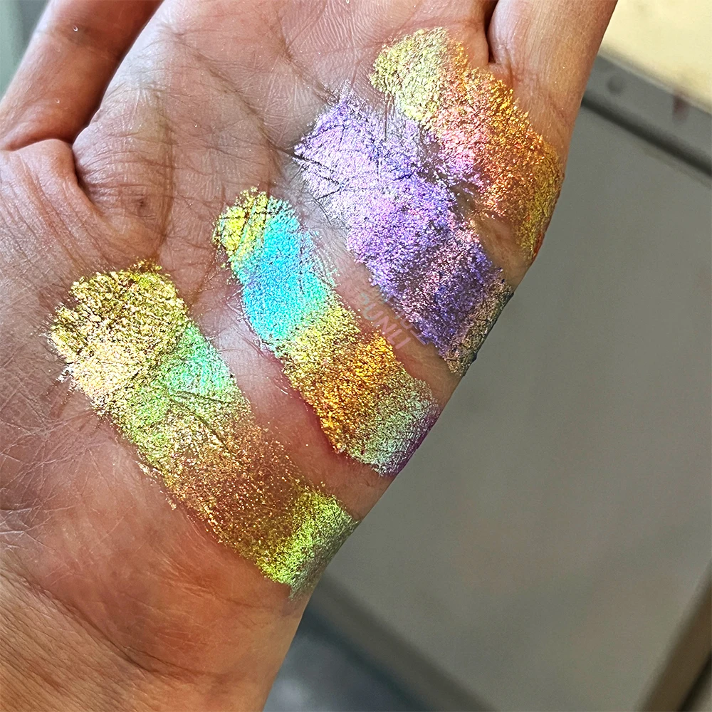 cosmetic chameleon multi chrome eye shadow hyper shift chameleon candy aurora pigments