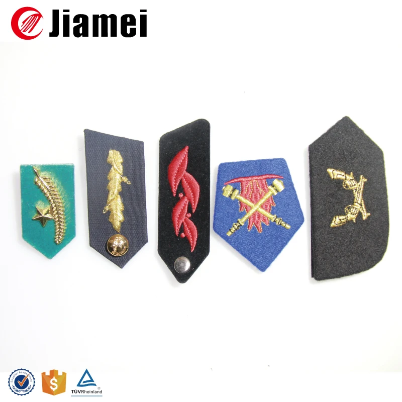 Embroidered Fabric Chevron Collar Badge Custom