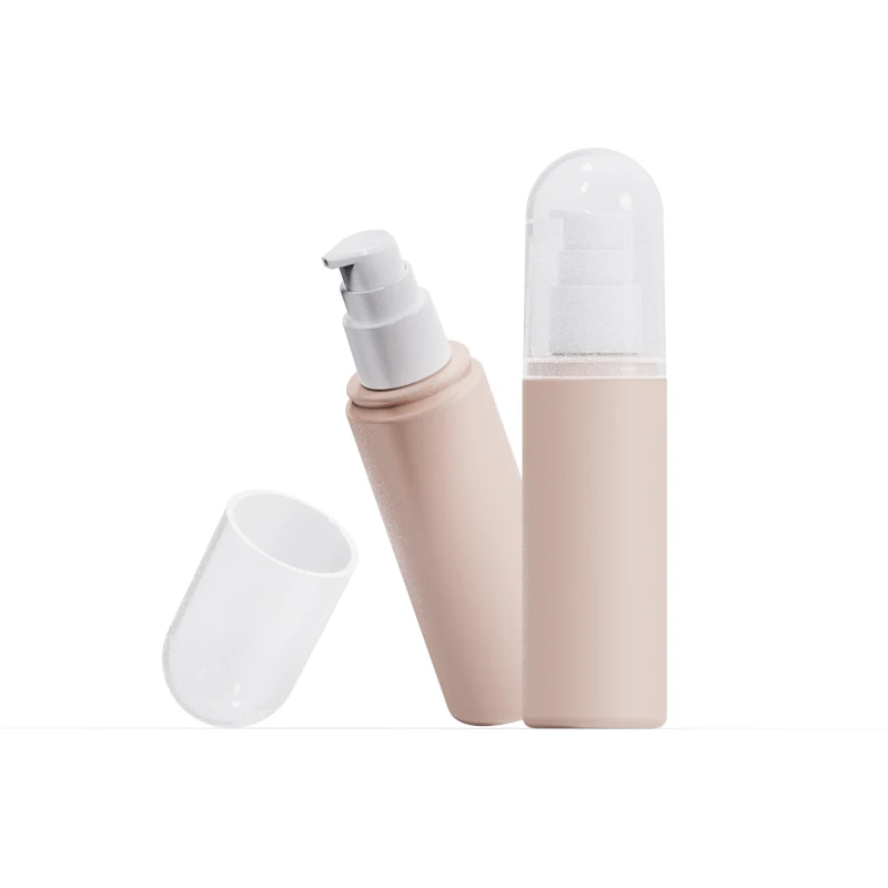 Choebe new Eco-friendly PE cosmetic packaging 60ml essence oil serum lotion pump spray bottles with matte finish for skin care