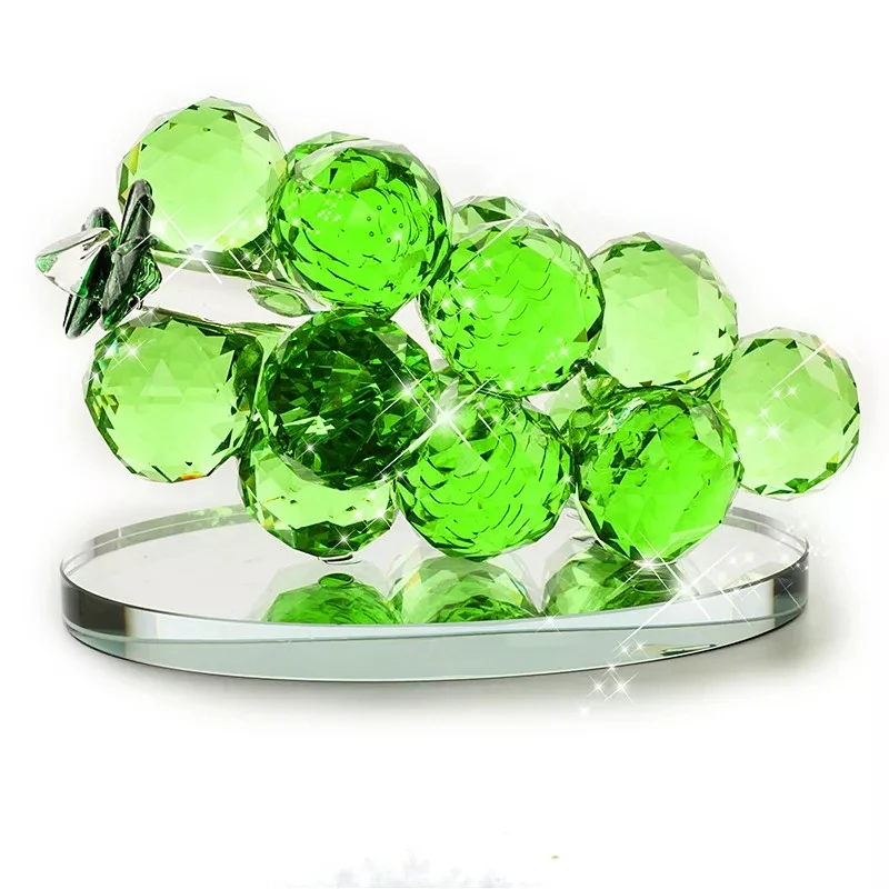 Wholesale Crystal Model for Souvenir Gift ,Decoration or Gifts Souvenirs Fashion Crystal Glass Grape Model