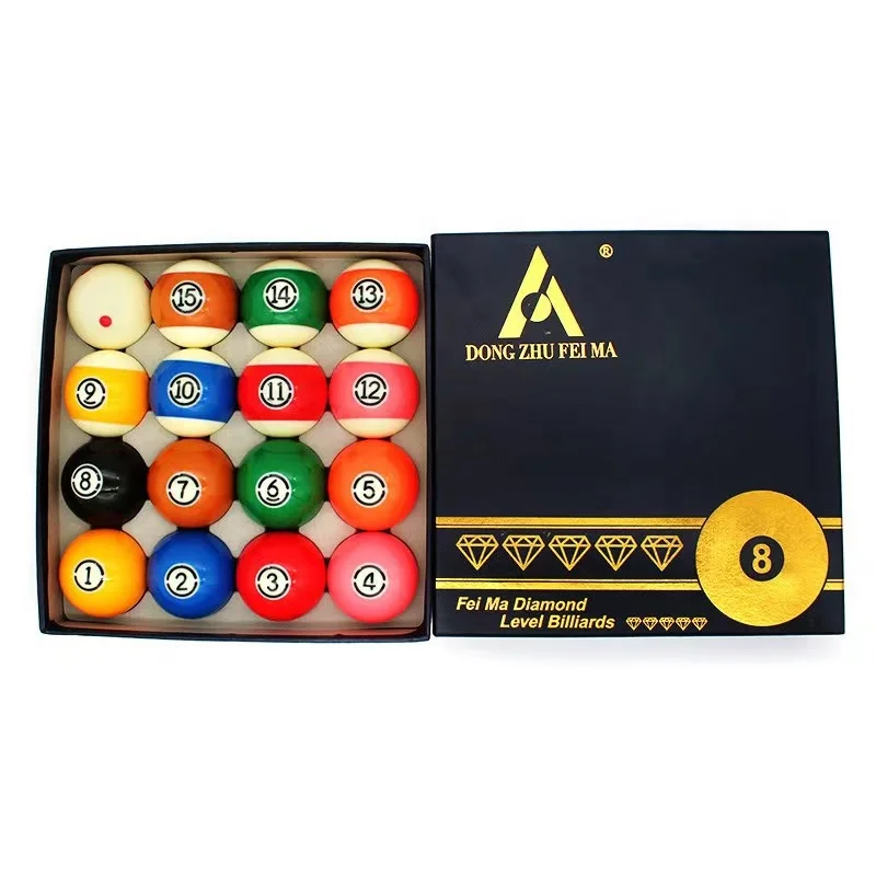 Hot Selling Superior Resin 16pc Set Green Box 57.2MM Billiard Pool Ball