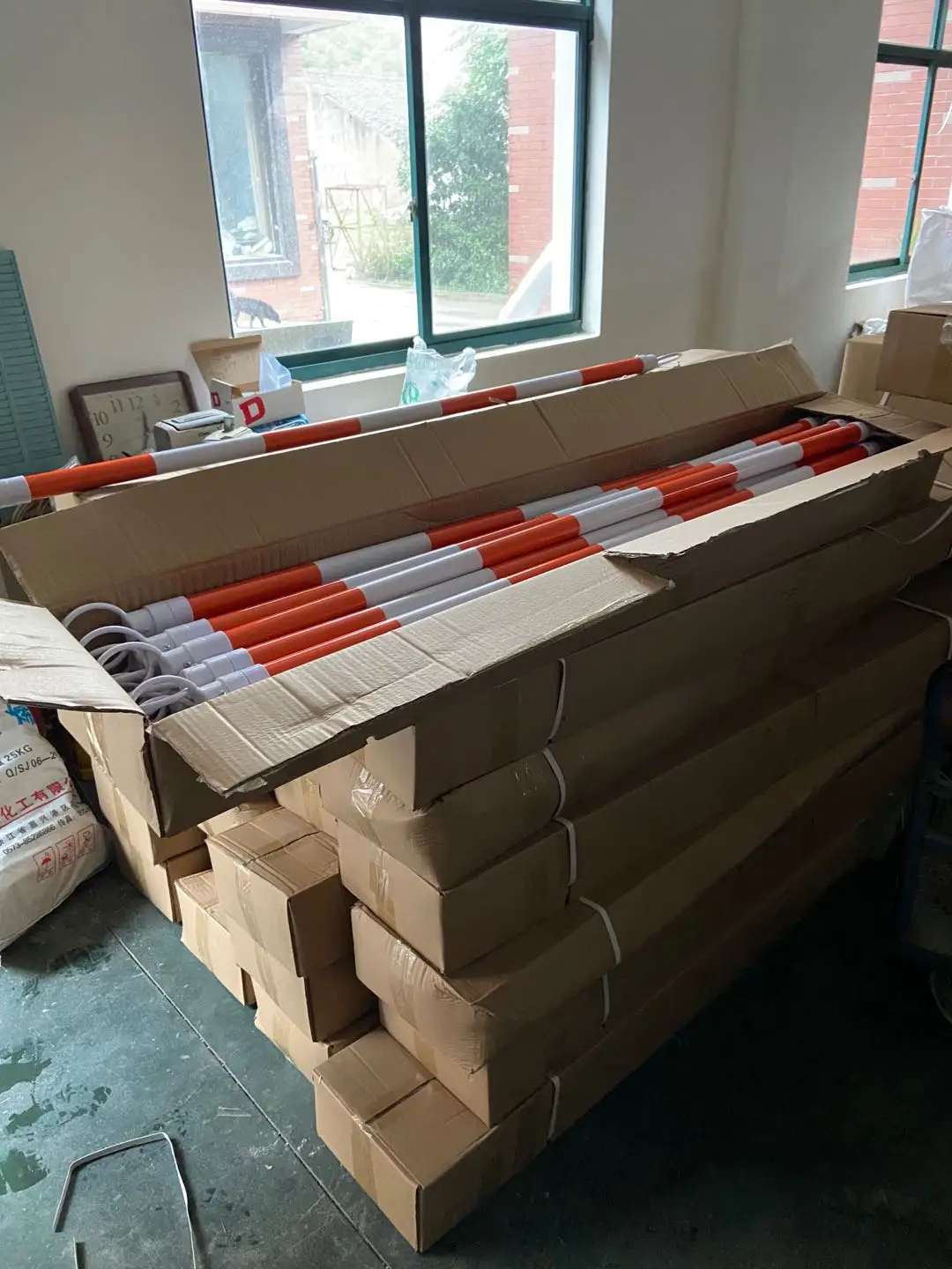 2.2 meter 3 meter cone connector bar plastic retractable safety pole