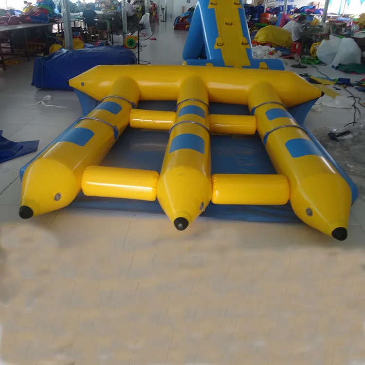 Hot Selling Fly Fish Water Sports Inflatable Double Towable Banana Boat For Sale  PVC Water Sport Games