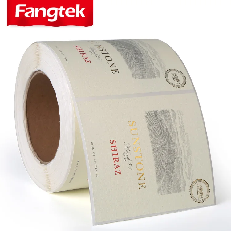 Custom  printing red wine bottle logo stickers beer waterproofadhesive printing gold foil  bottle labels beer labels for wine