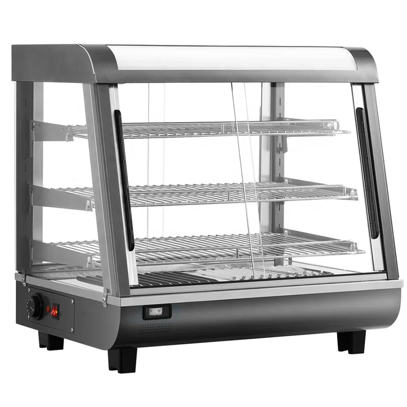 Electric Heating Counter Warming Showcase Counter Top Glass Fast Heated Warming Display Cabinet