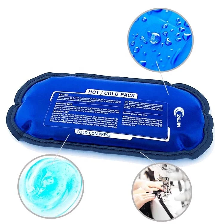 Waist Pain and Stress Relief Cold Hot Compress Therapy Gel Ice Washable Pain Relief Packs with PV/PVC Band