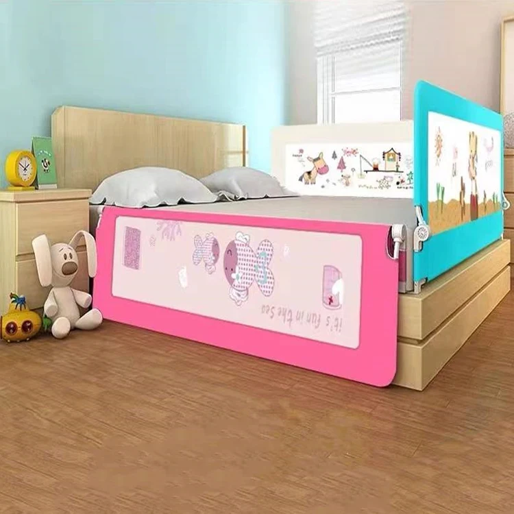 Double Safety Bedrail for Long Fits Twin Full Queen Beds and Accommodates Thick Mattresses and Platform Beds