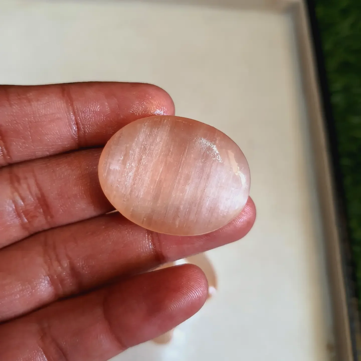 natural loose gemstones Orange selenite palmstone loose gemstone lot for sale