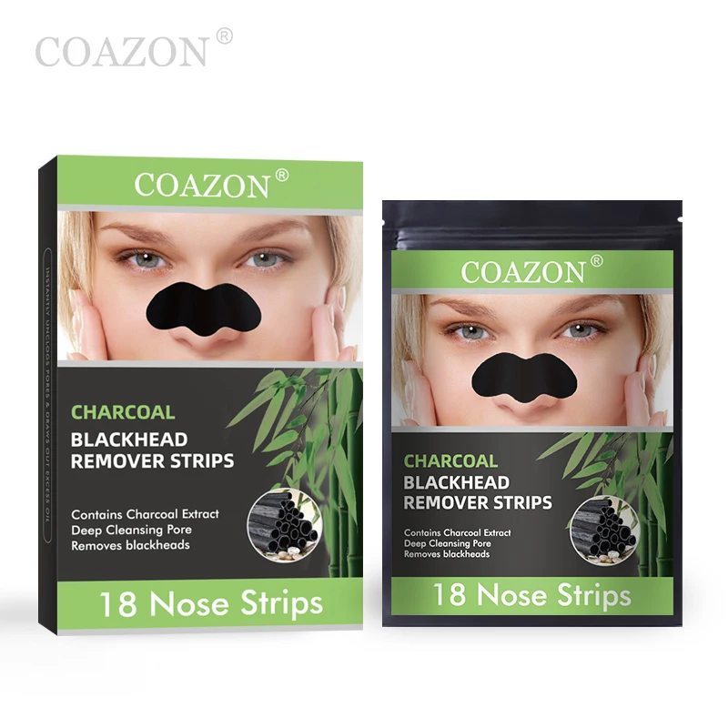 
Charcoal Deep Cleansing Pore Strips Nose Strips for Blackhead Removal on Oily Skin blackhead remover strips 18 pcs 