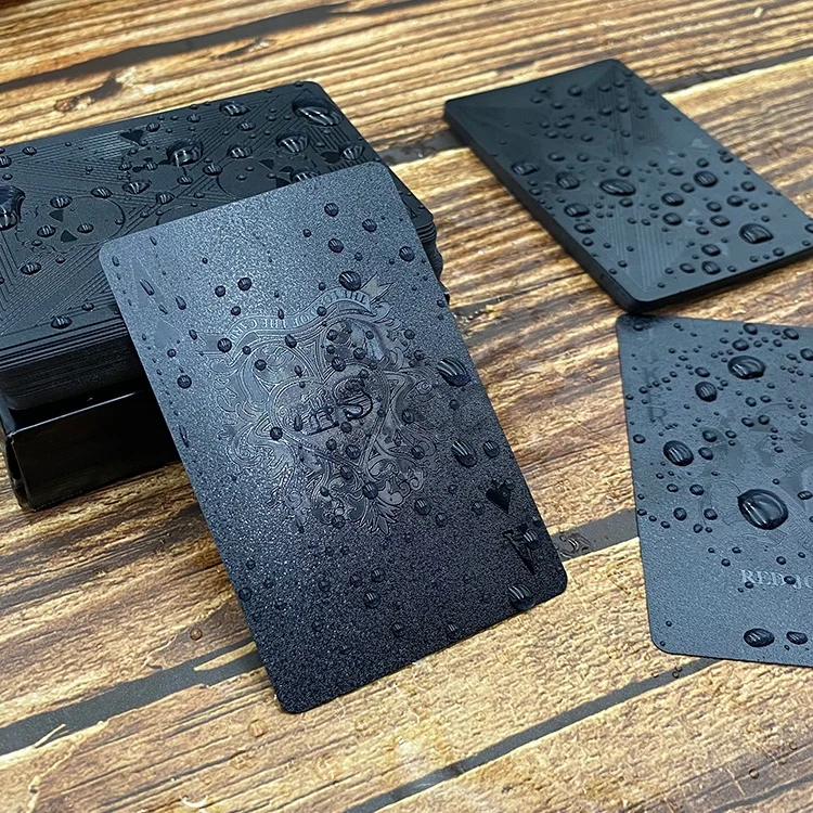 High Quality Black Playing Cards Game Card Waterproof PVC Poker Card
