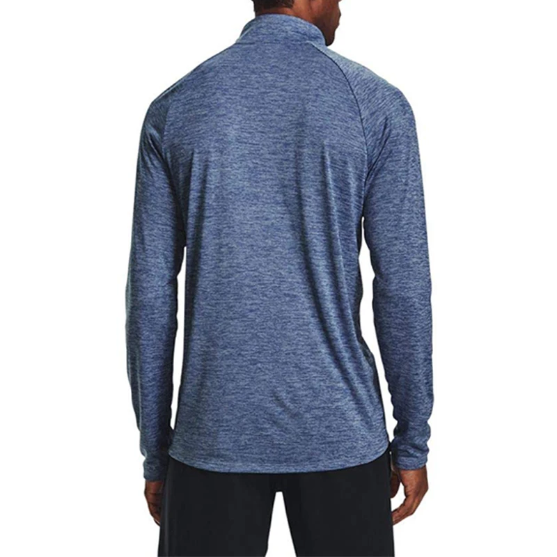 2022 Hot Sale Men Golf Top Wear Polyester Spandex Long Sleeve Golf Shirts Navy Blue With Zip/