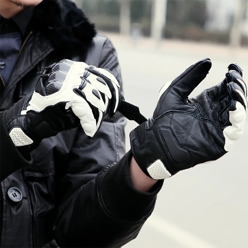 Genuine leather motorcycle Racing gloves waterproof Off-road MX MTB motocross gloves Guantes Enduro motorbike gloves